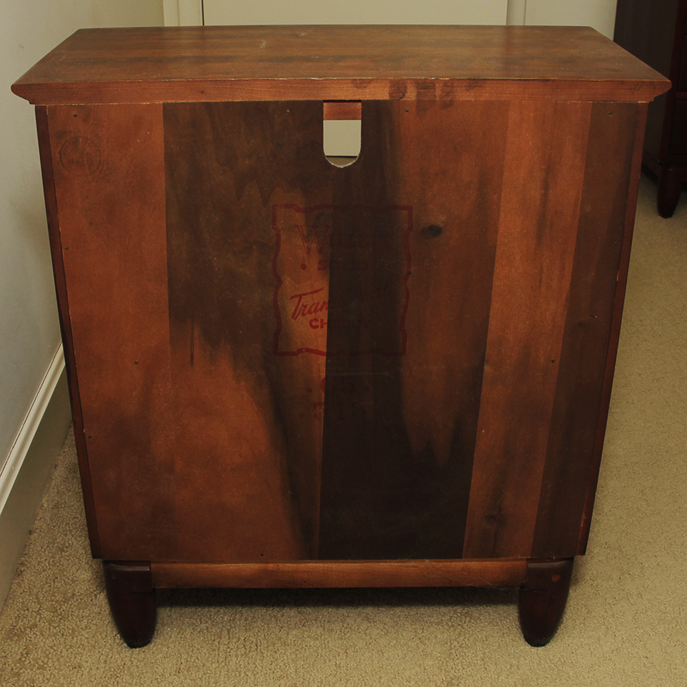 Mid Century Cherry Wood Nightstand by Willett