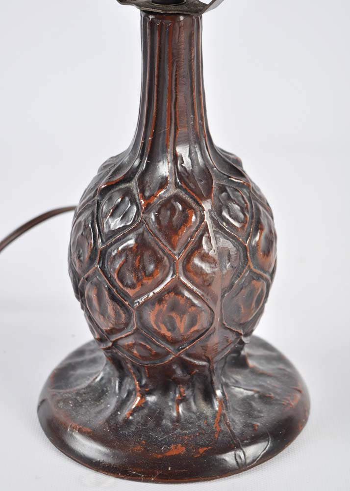 Art Nouveau Style Lamp with Butterfly Shade