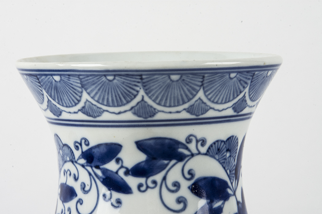 Pair of Blue and White Chinese Urns