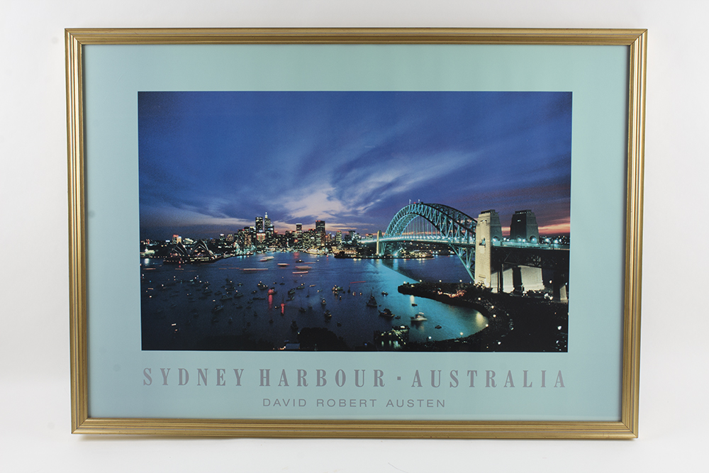 Offset Lithograph of David Robert Austen Photograph "Sydney Harbour Australia"
