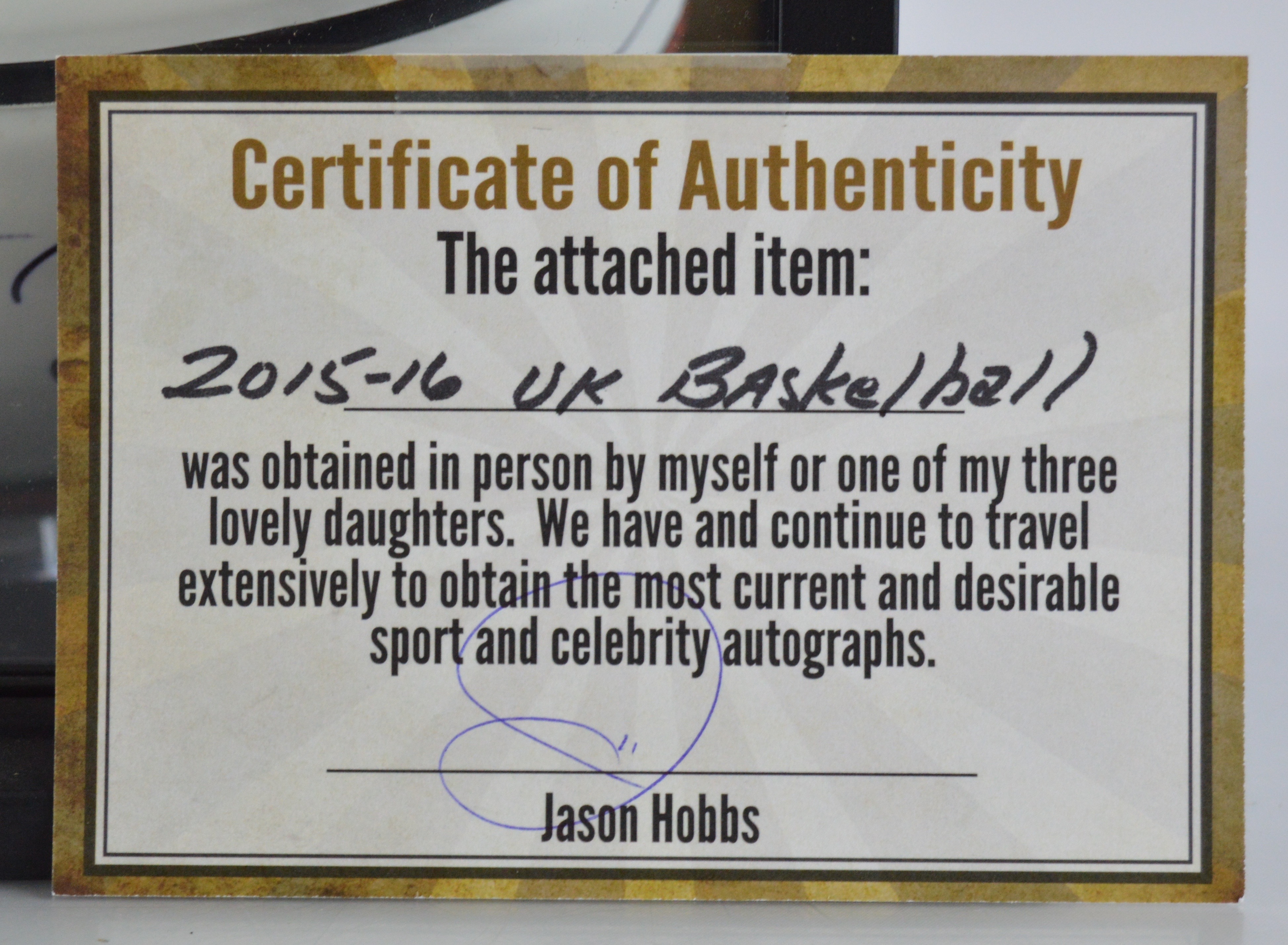 Autographed University of Kentucky Basketball 2015-2016 Team Ball