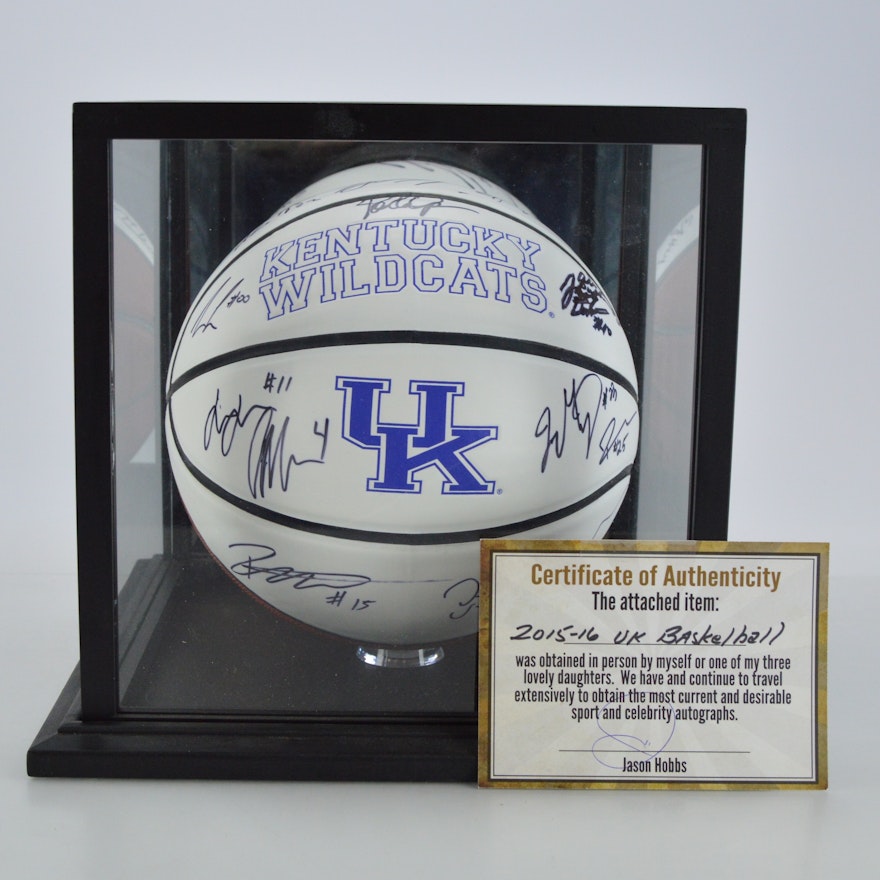 Autographed University of Kentucky Basketball 2015-2016 Team Ball