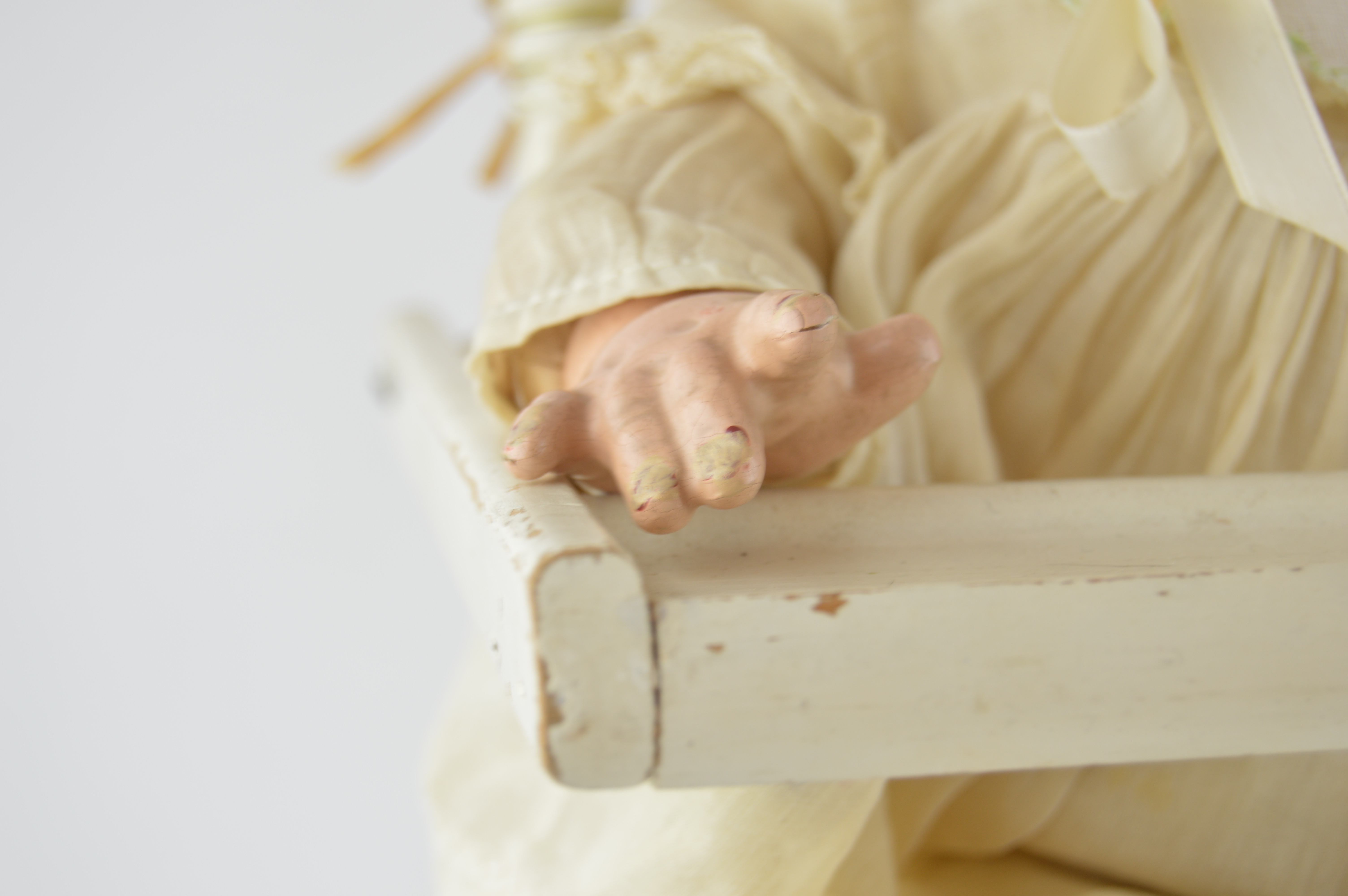 Vintage Madame Alexander "Little Genius" Dionne Quintuplet Composition Doll in High Chair