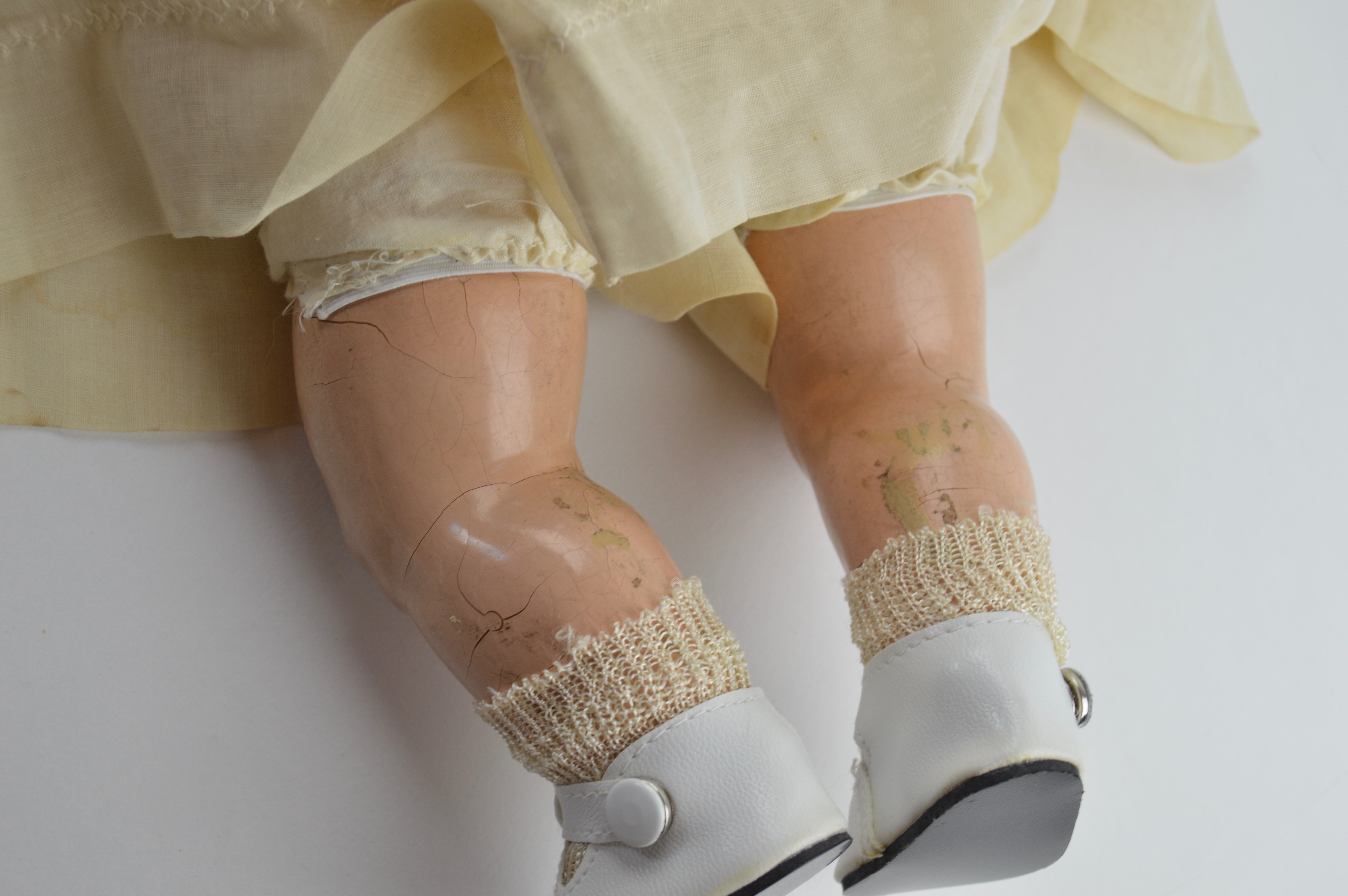 Vintage Madame Alexander "Little Genius" Dionne Quintuplet Composition Doll in High Chair