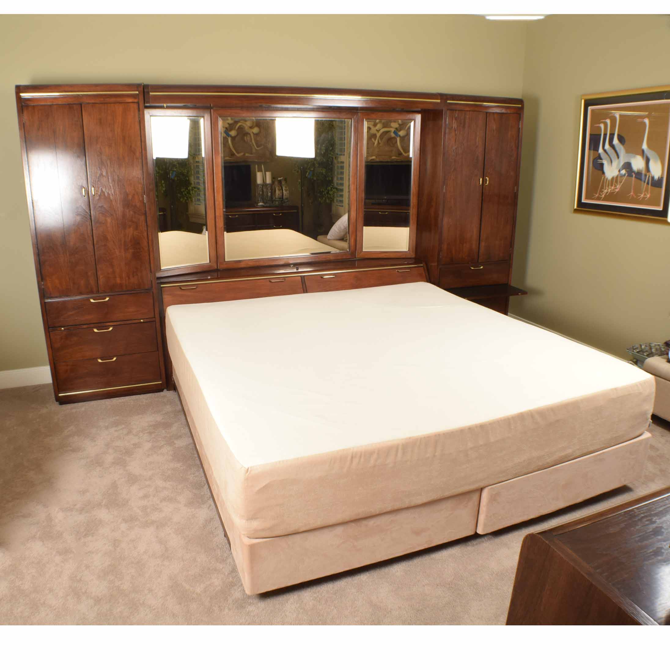 Thomasville King Bedroom Headboard Storage System