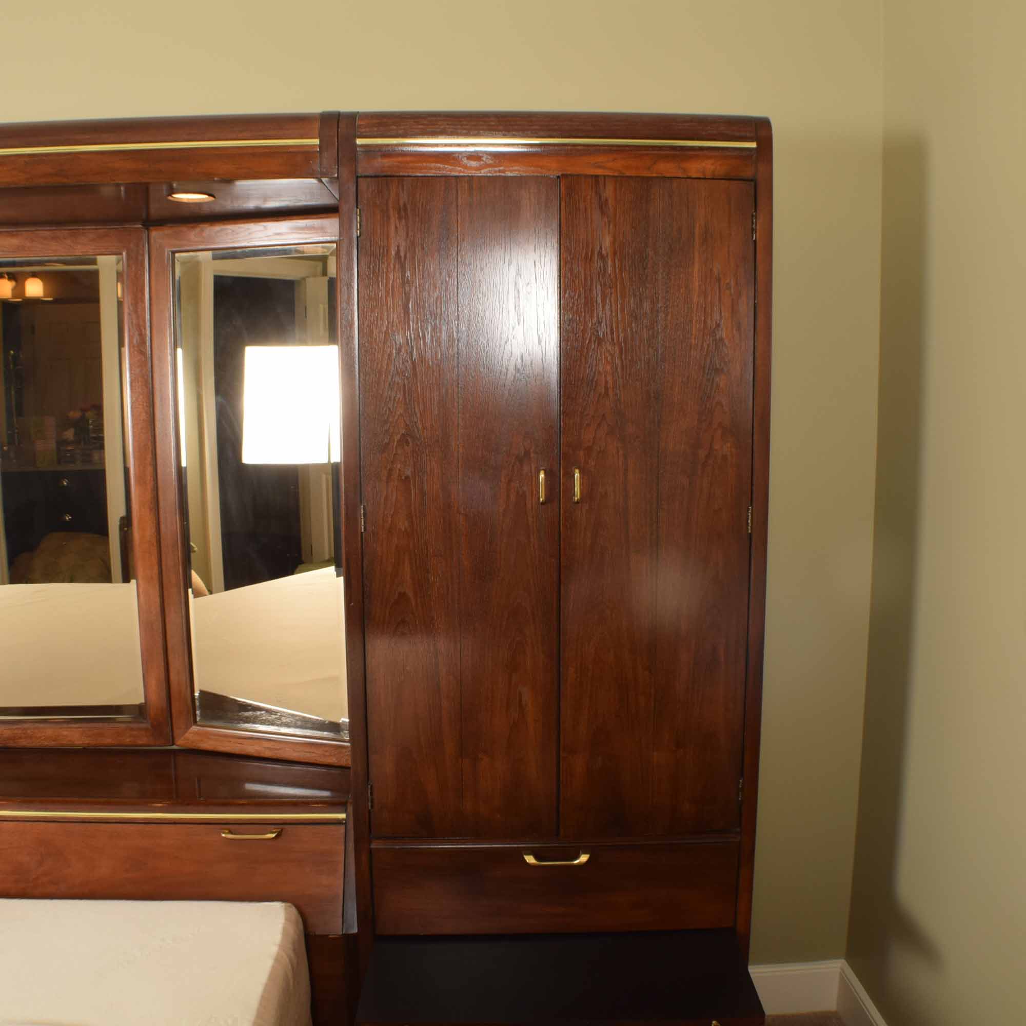 Thomasville King Bedroom Headboard Storage System