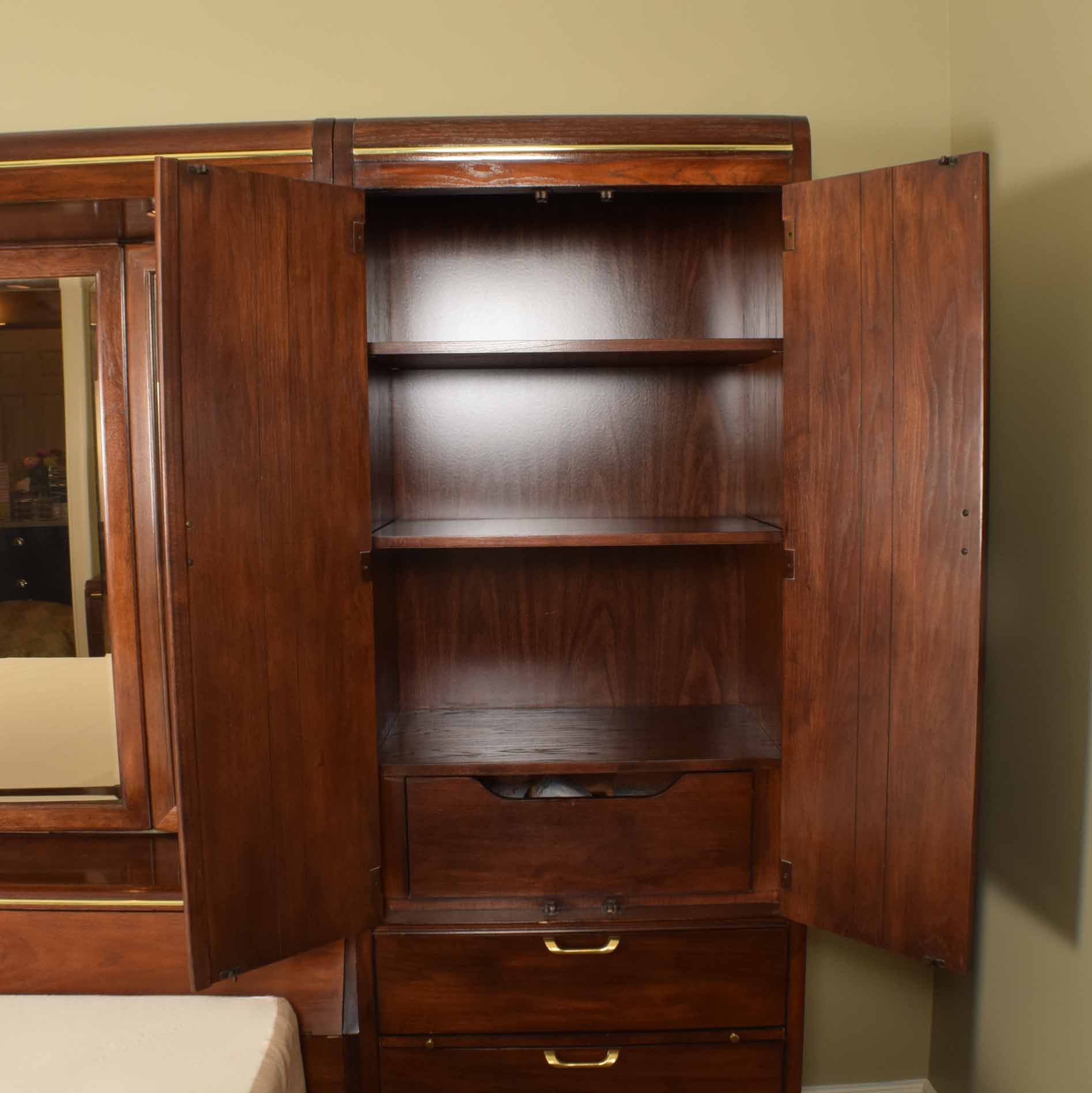 Thomasville King Bedroom Headboard Storage System