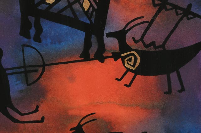 Charles W. Grant Offset Lithograph "Culture Mix II"