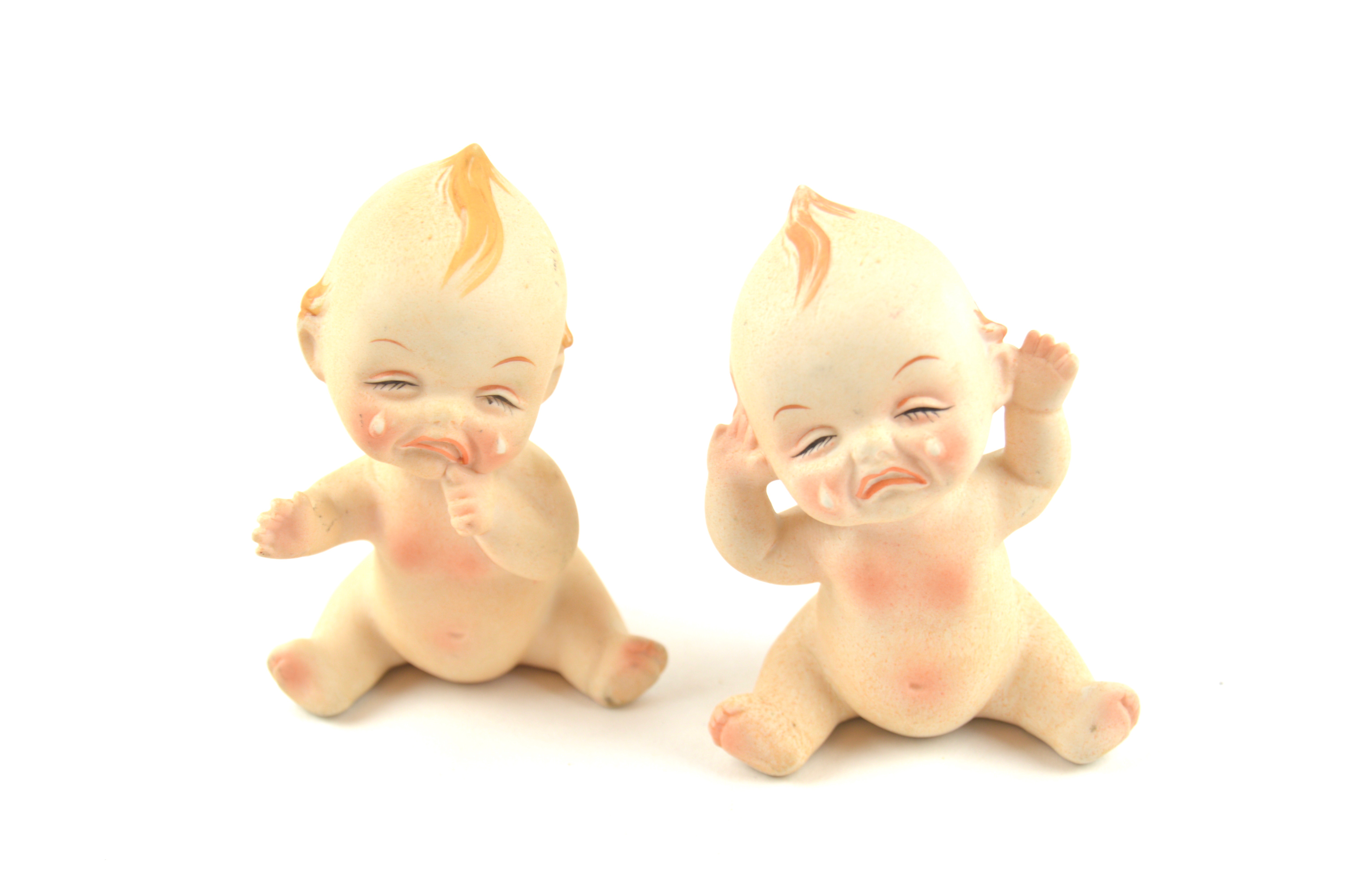Assortment of Vintage Bisque Baby Figurines