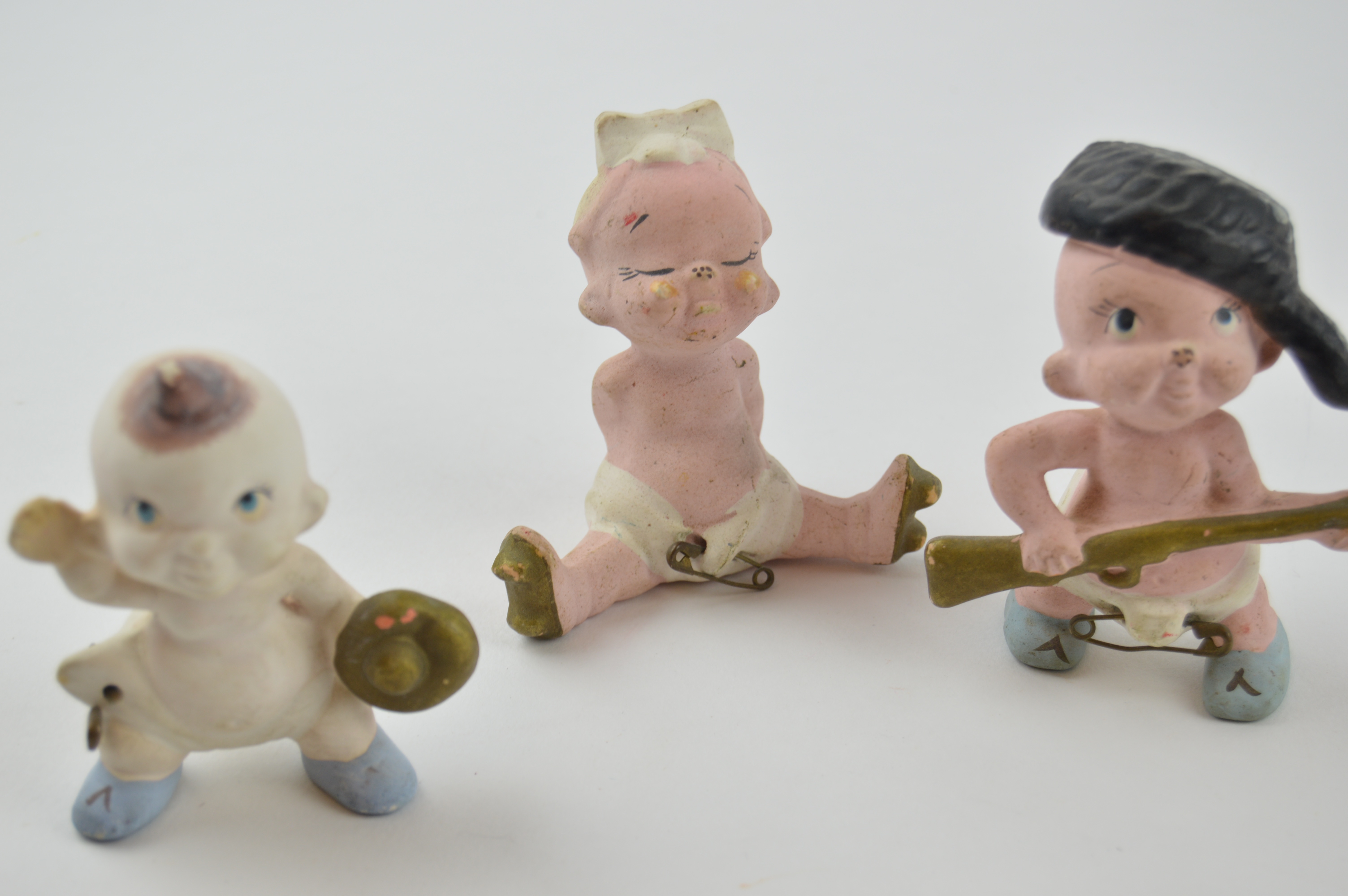 Assortment of Vintage Bisque Baby Figurines