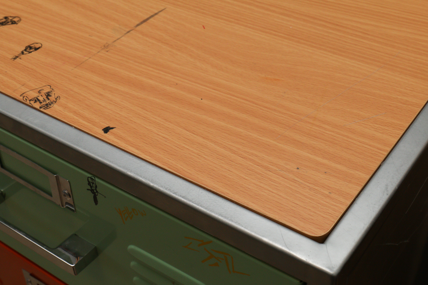 Metal Locker-Style Desk