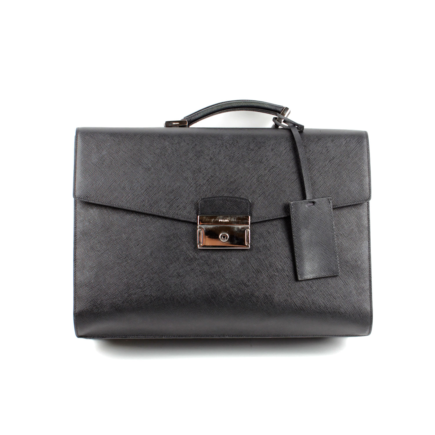 Prada Leather Saffiano Briefcase