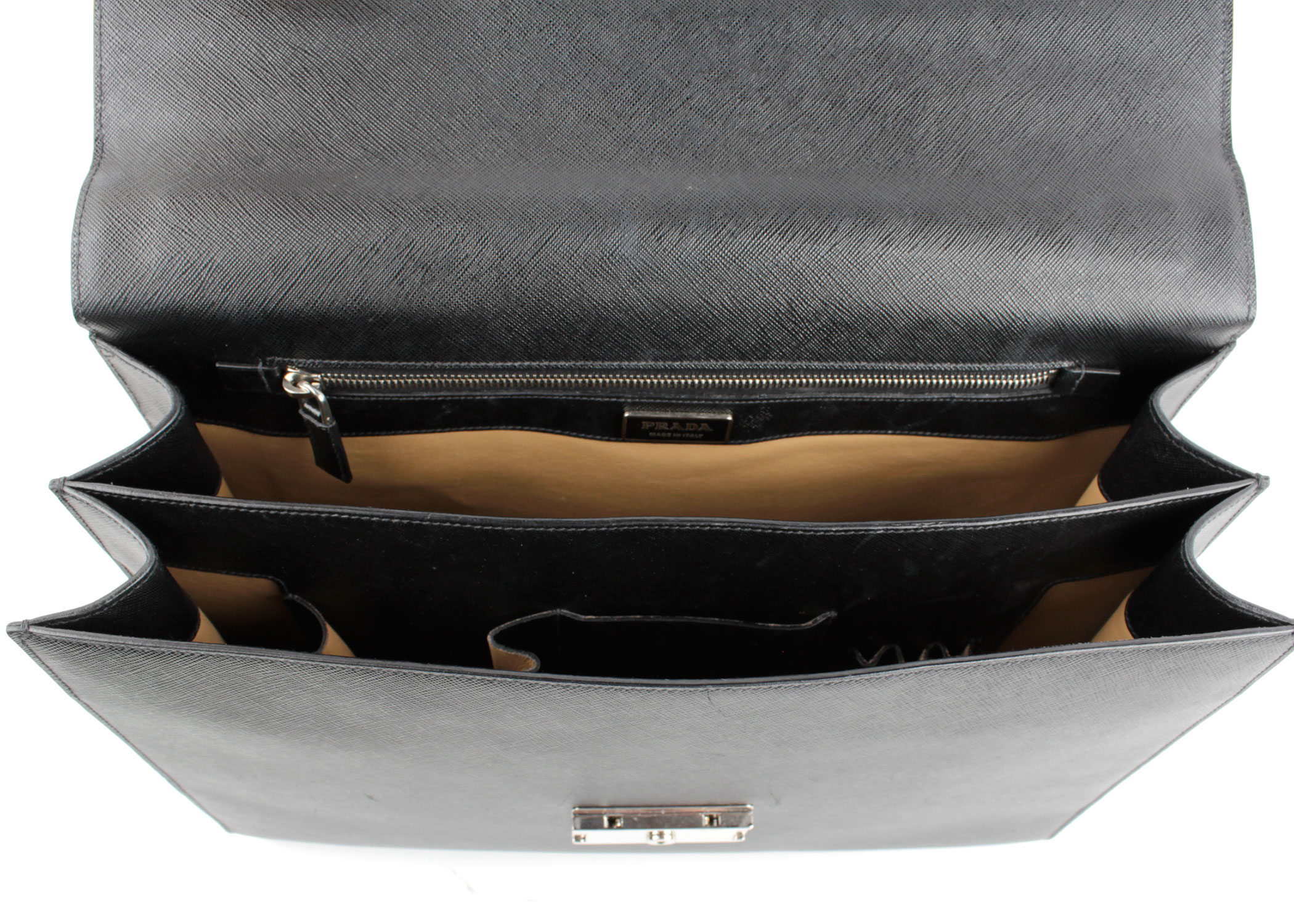 Prada Leather Saffiano Briefcase