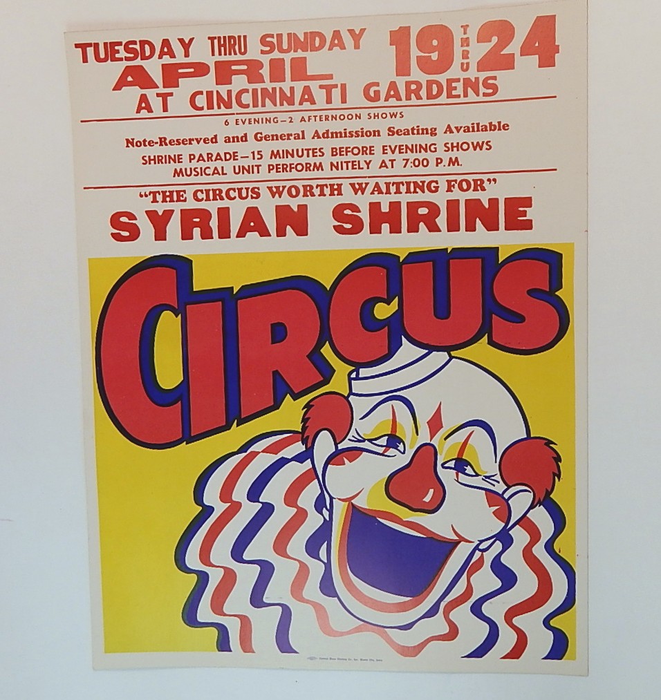 Syrian Shrine Circus Poster at the Cincinnati Gardens