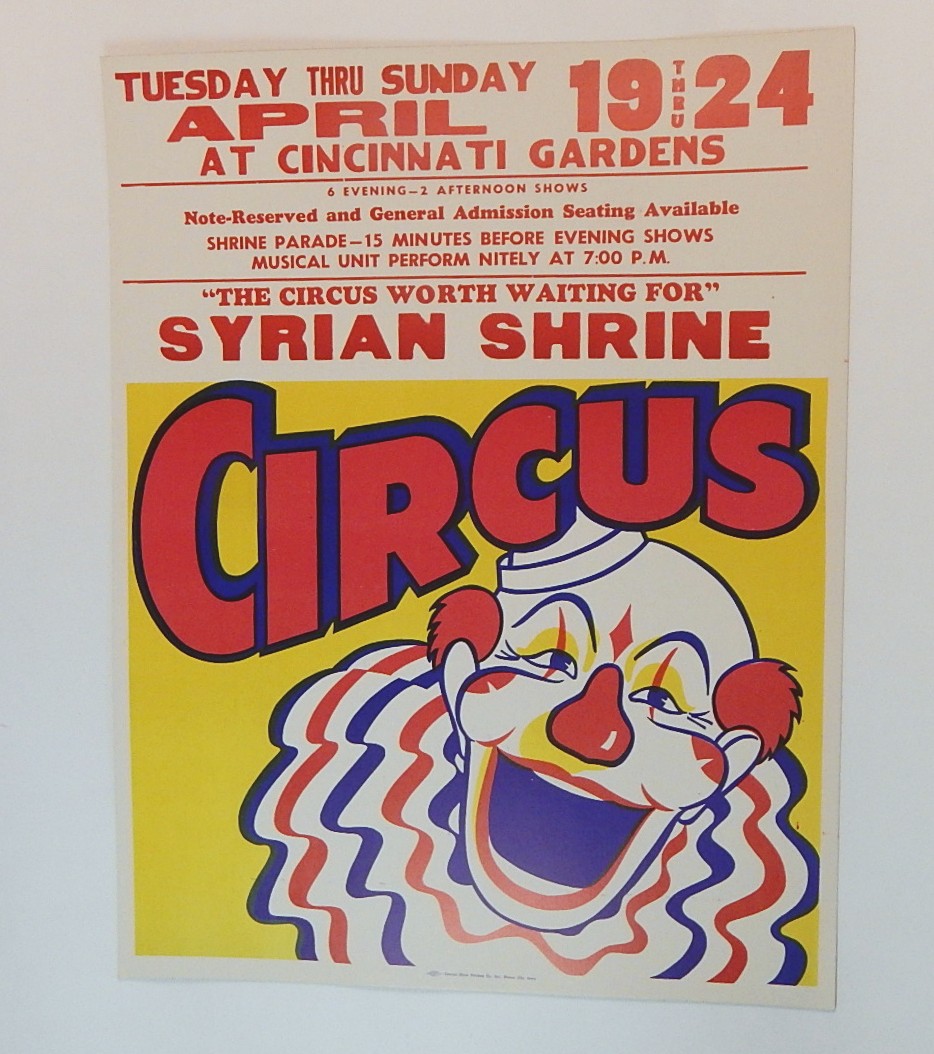 Syrian Shrine Circus Poster at the Cincinnati Gardens