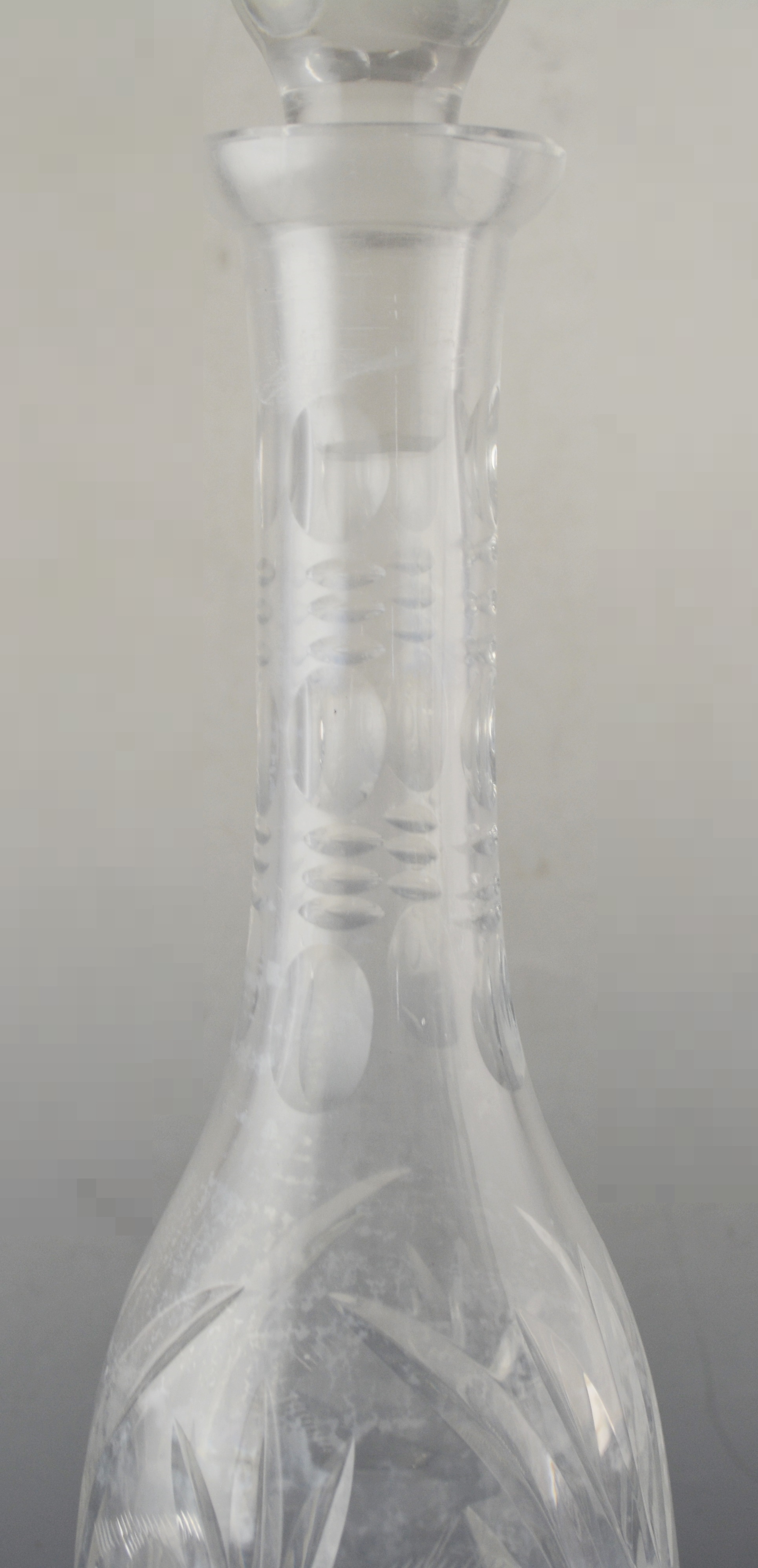 Two Etched Crystal Decanters