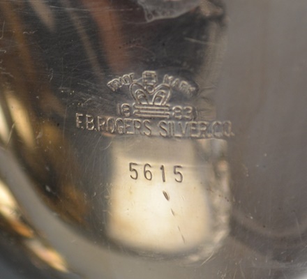 FB Rogers Silver Plated Punch Bowl with Ladle and Twelve Cups