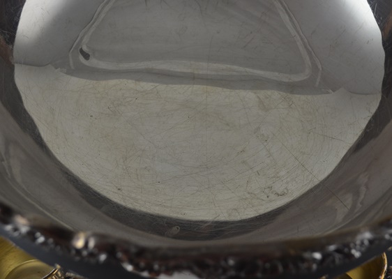 FB Rogers Silver Plated Punch Bowl with Ladle and Twelve Cups