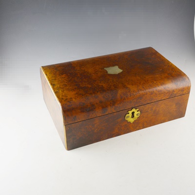 Brown Birdseye Veneer Tea Box