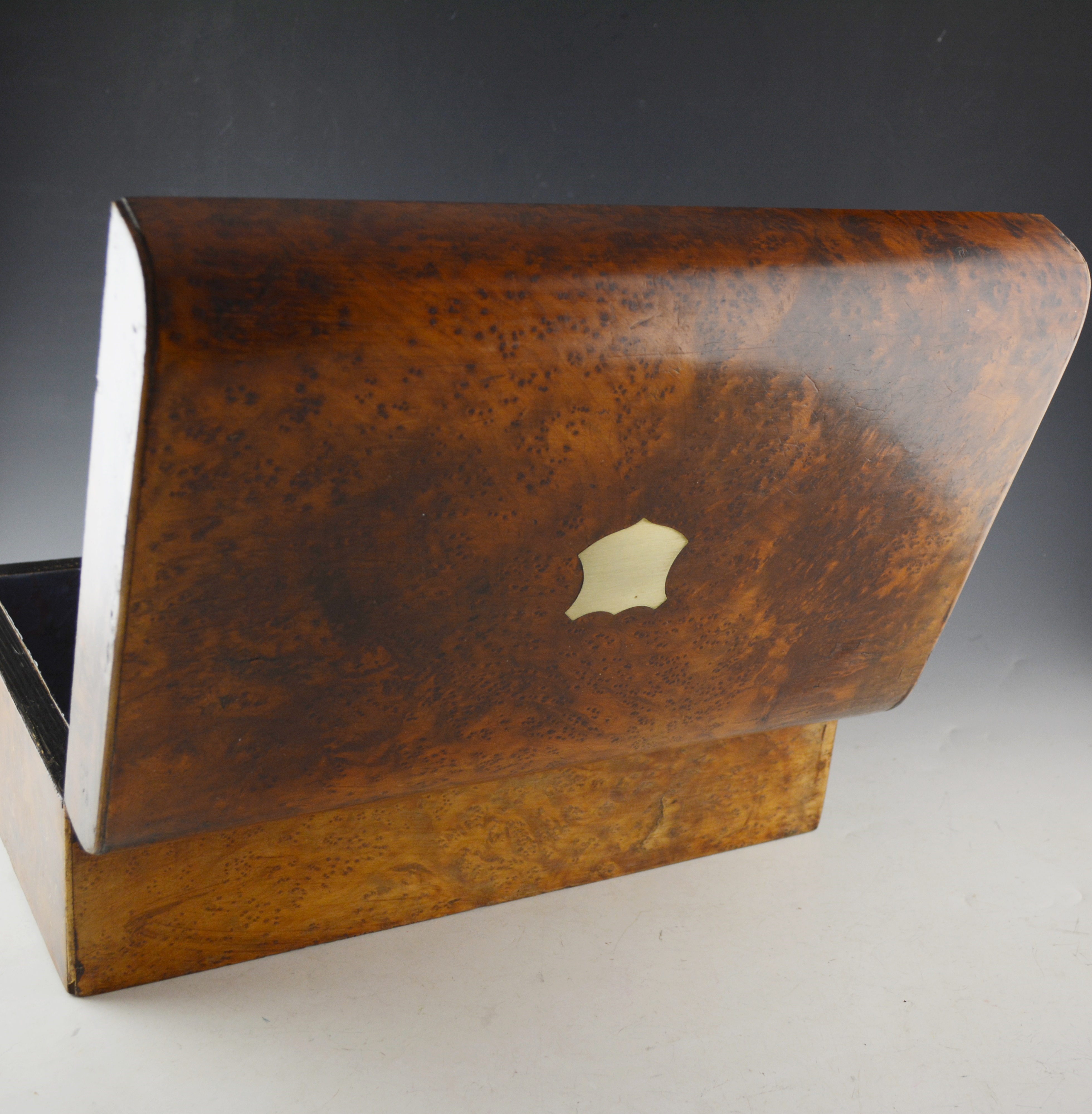 Brown Birdseye Veneer Tea Box