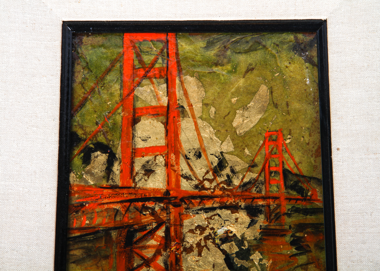 Golden Gate Bridge Oil Painting on Paper