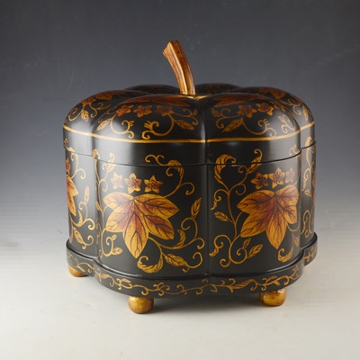 Sarreid, Ltd. Six Panel Pumpkin Shape Box