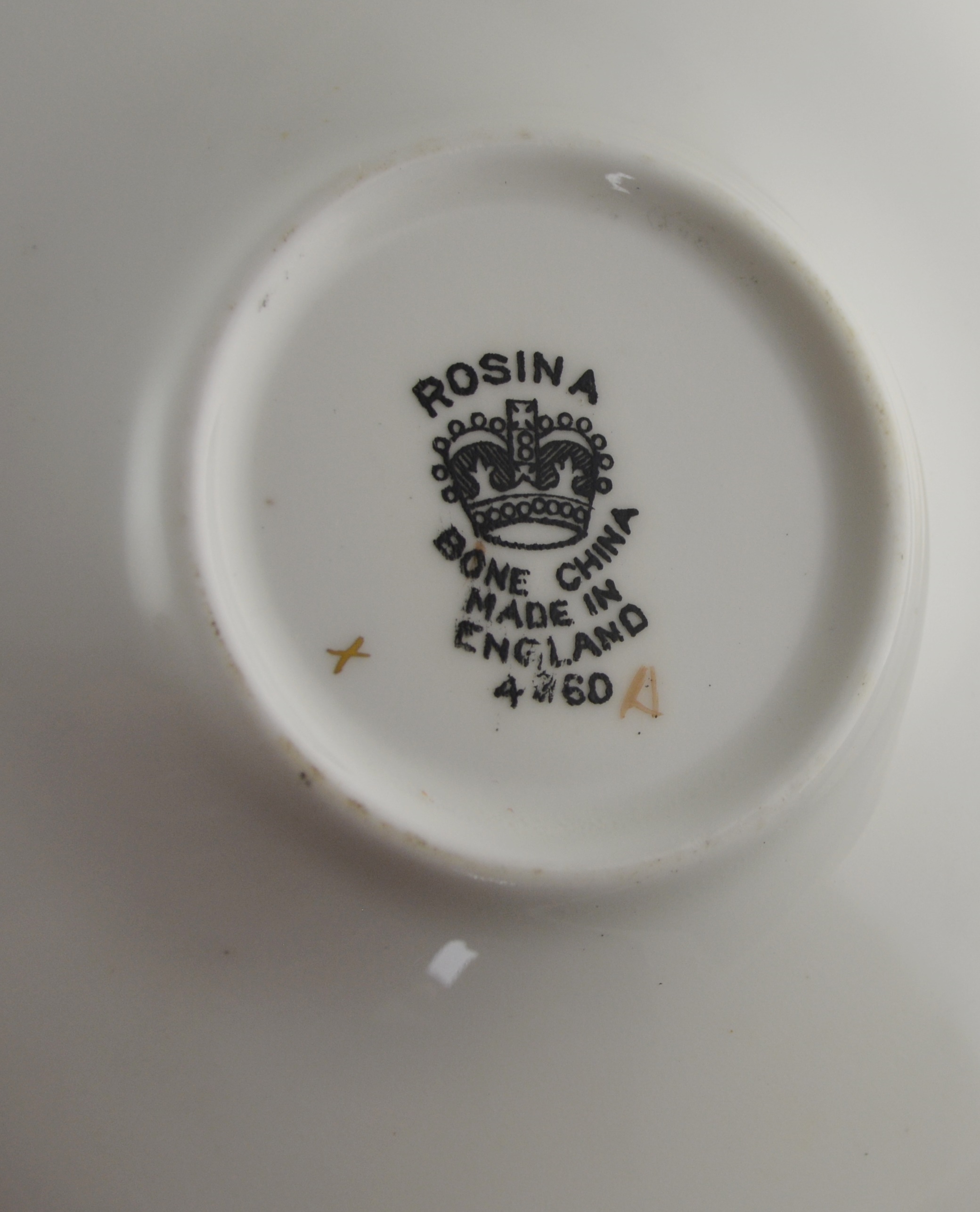 Rosina Bone China Teacup and Staffordshire "Glory" Cream and Sugar