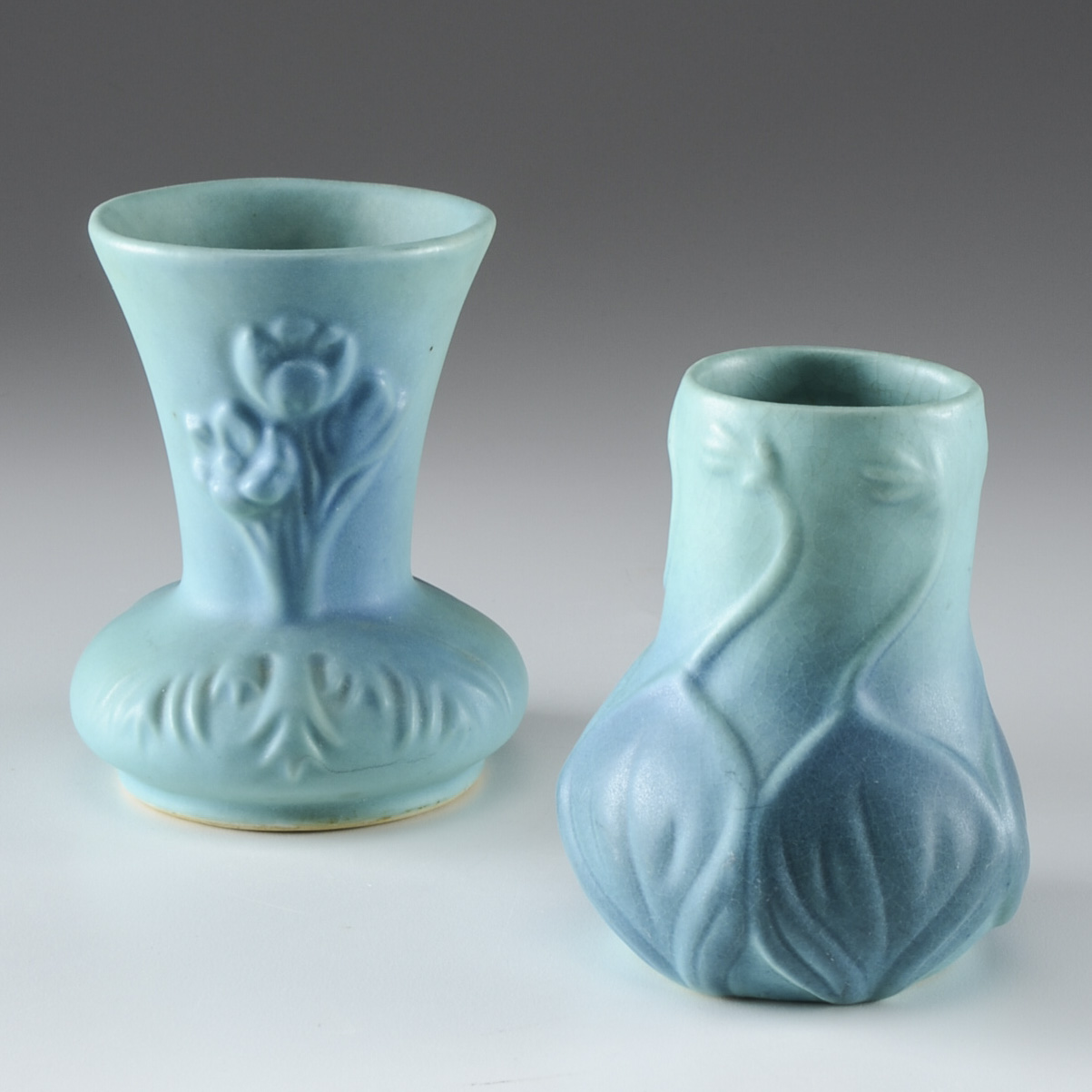Vintage Van Briggle Turquoise Vases