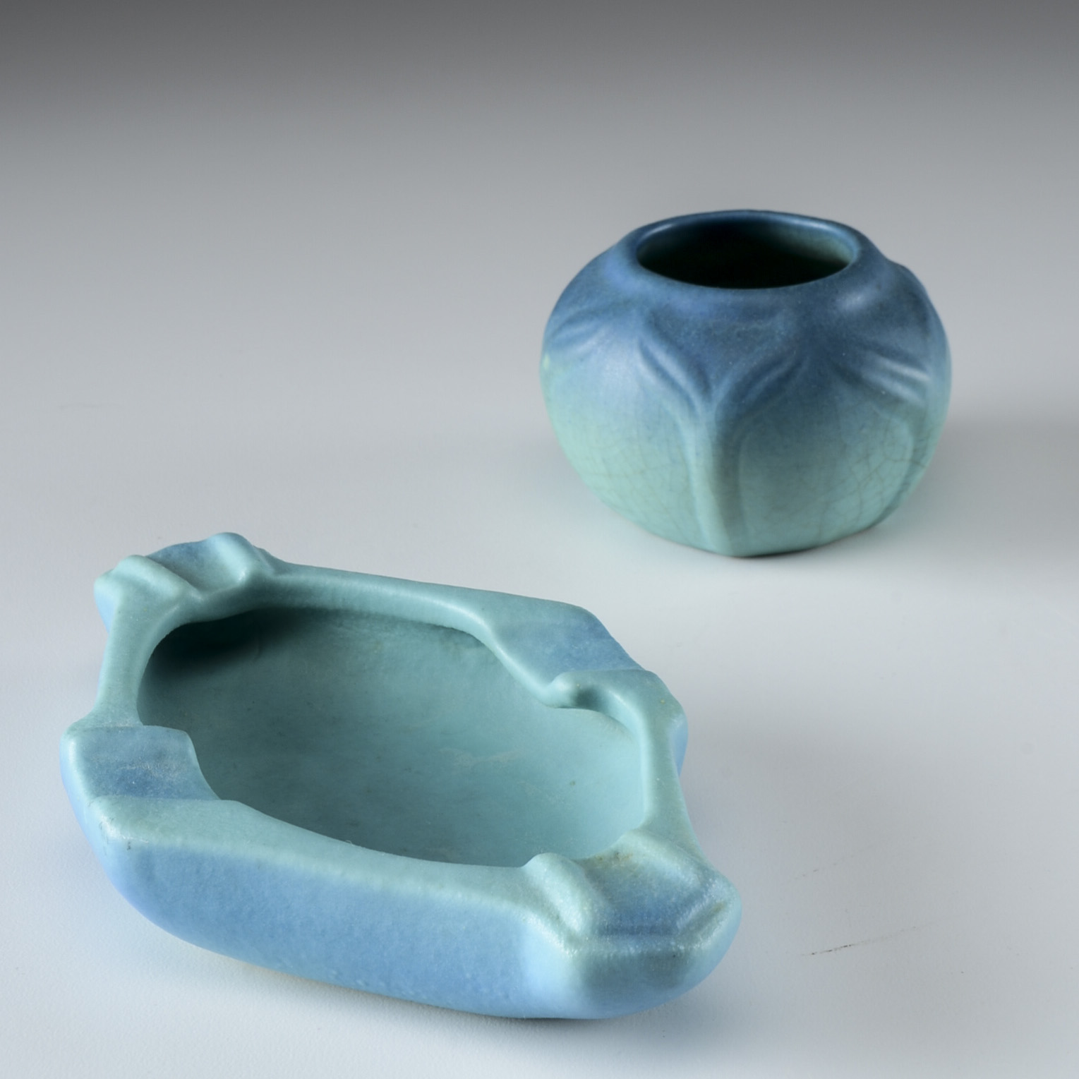 Van Briggle Vase and Ash Receiver