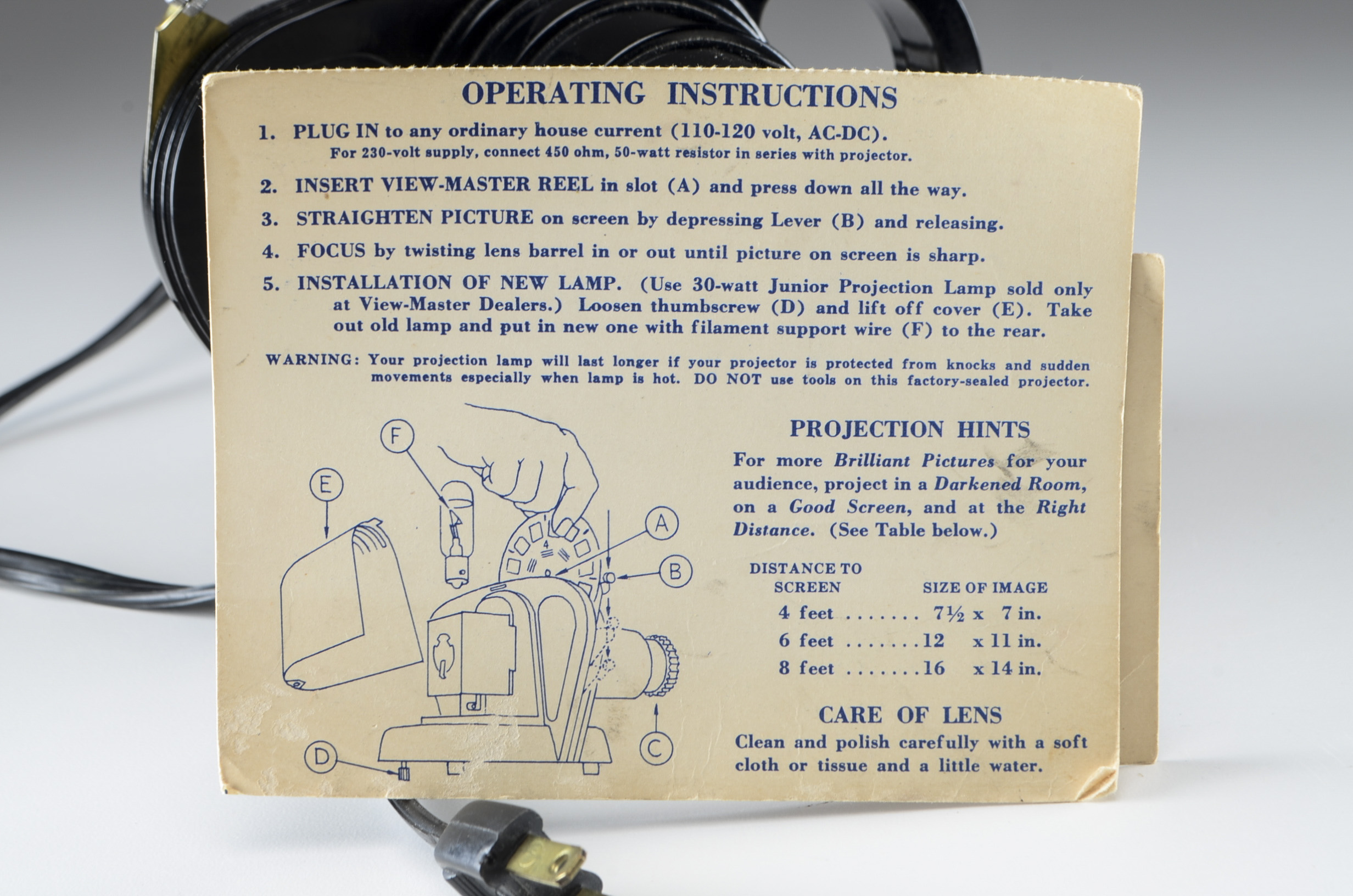 Vintage View-Master Junior Projector With Case