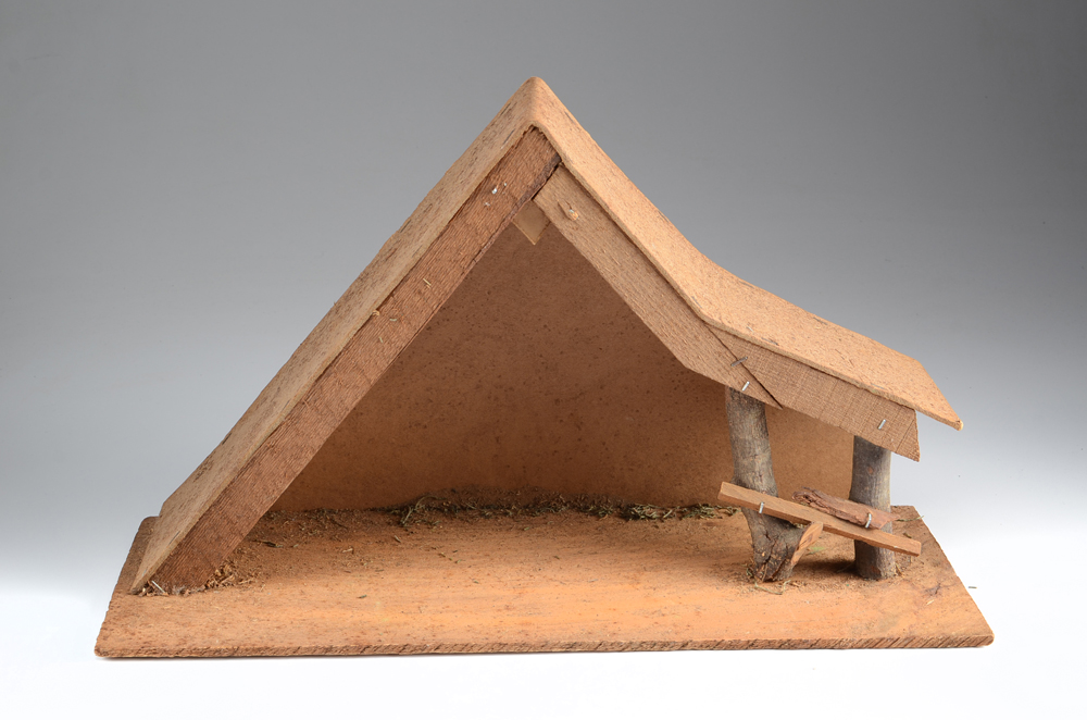 Vintage German Nativity and Wooden Austrian Village