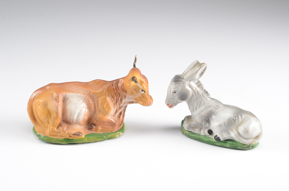 Vintage German Nativity and Wooden Austrian Village