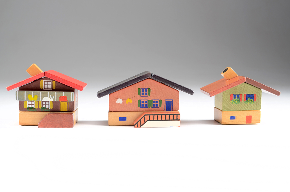 Vintage German Nativity and Wooden Austrian Village