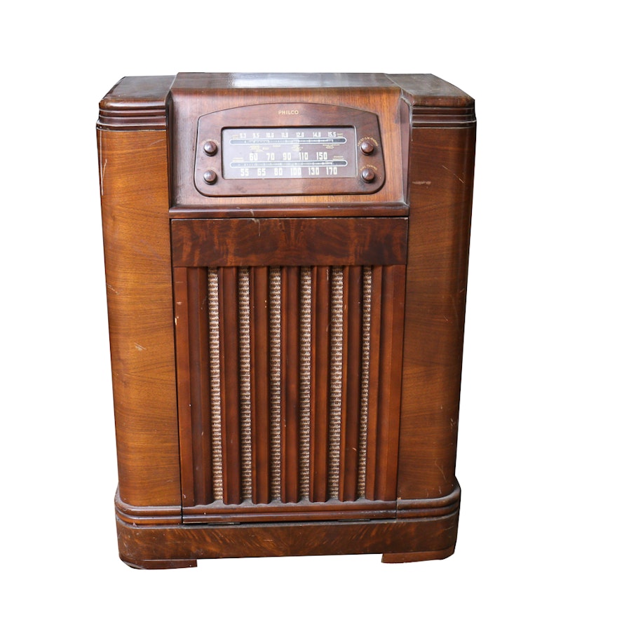 1940s Philco Radio Cabinet With Record Player