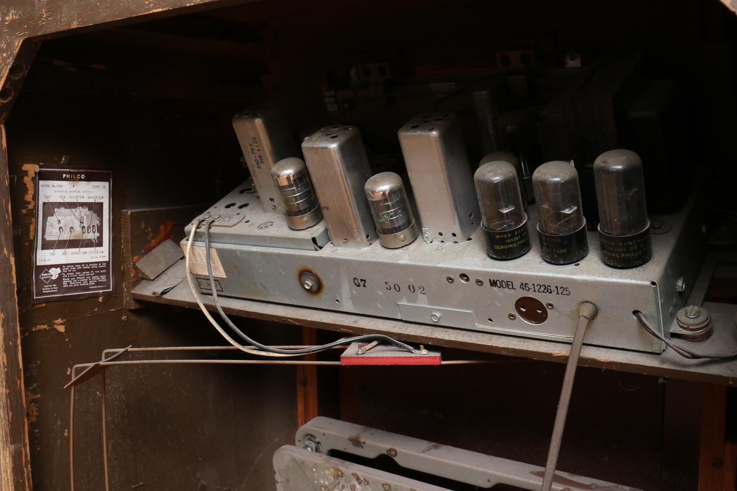 1940s Philco Radio Cabinet With Record Player