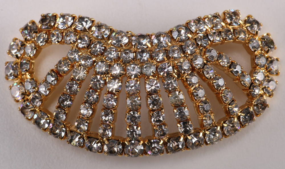 Vintage Rhinestone Shoe Clips and Bracelet