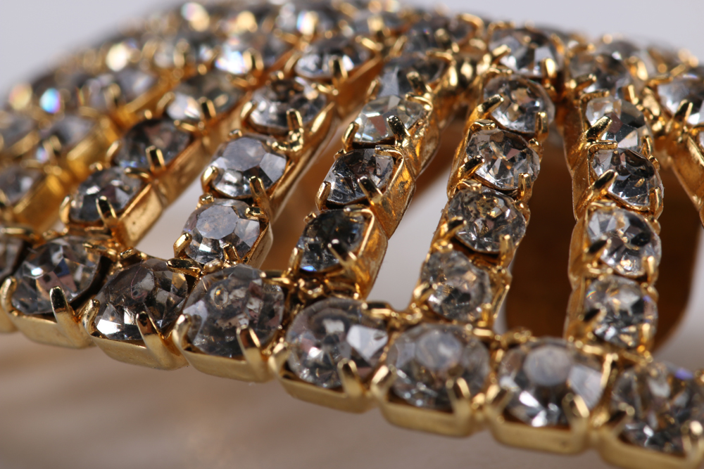 Vintage Rhinestone Shoe Clips and Bracelet