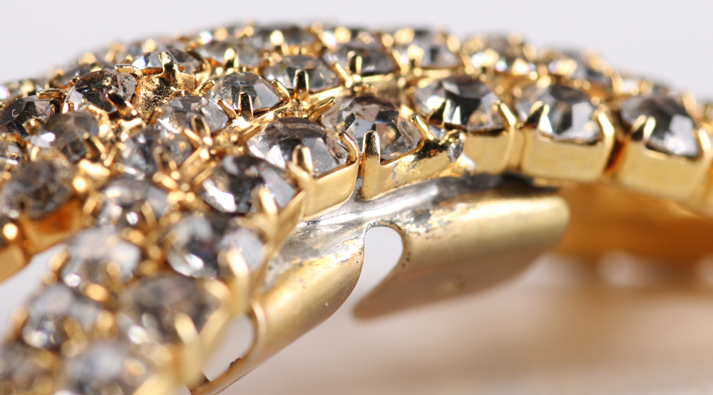 Vintage Rhinestone Shoe Clips and Bracelet