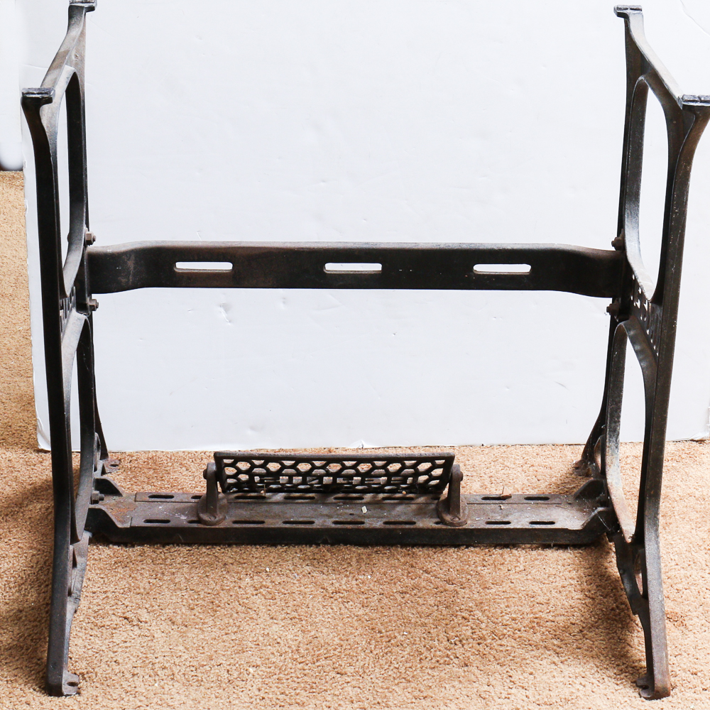 Vintage Cast Iron Singer Sewing Machine Table Base