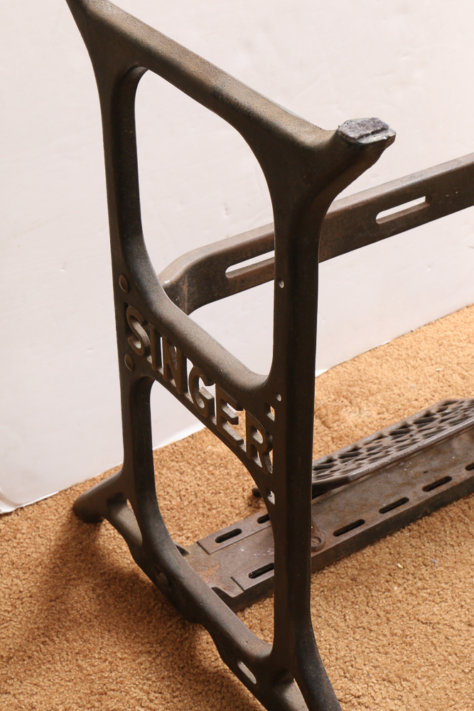 Vintage Cast Iron Singer Sewing Machine Table Base