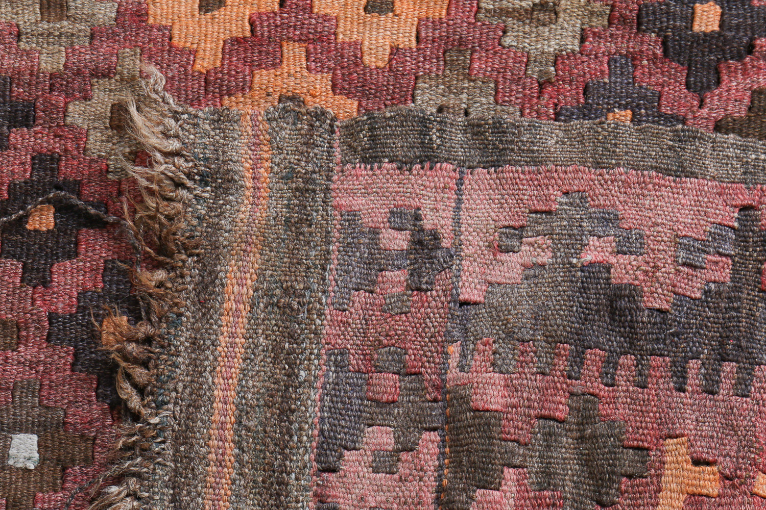 Vintage Handwoven Uzbek Afghan Teppich Kilim Rug