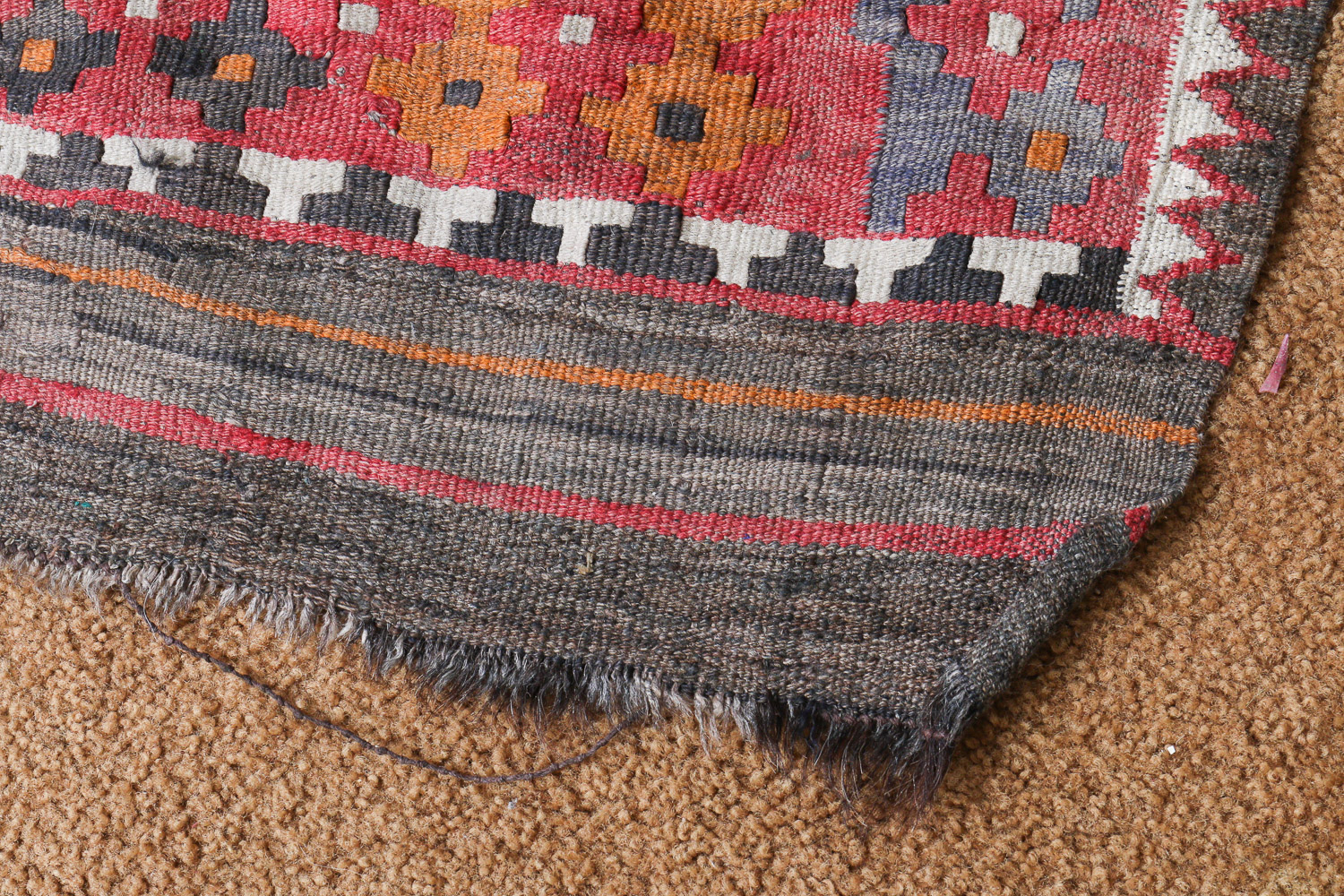 Handwoven Vintage Turkish Kilim Rug