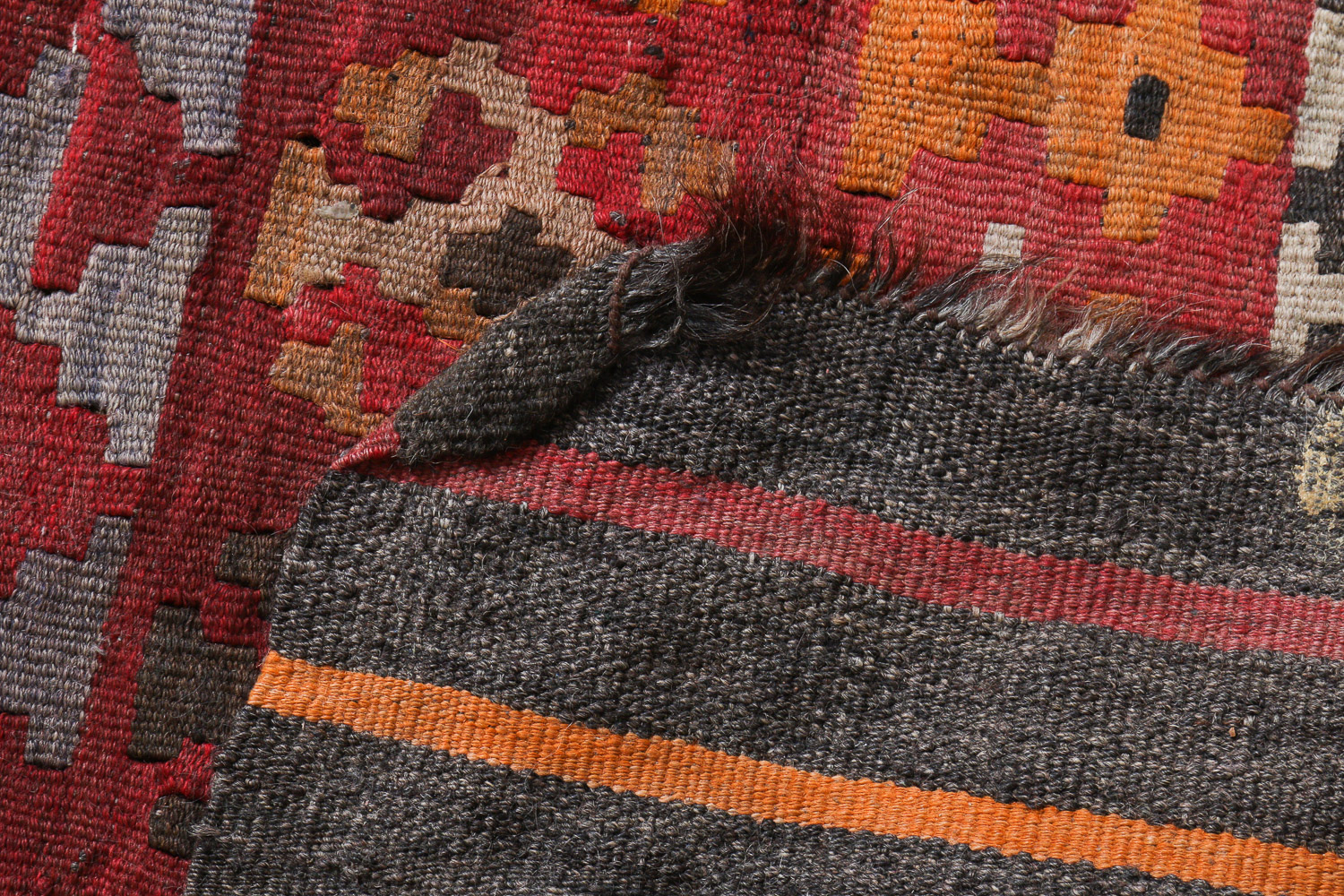 Handwoven Vintage Turkish Kilim Rug