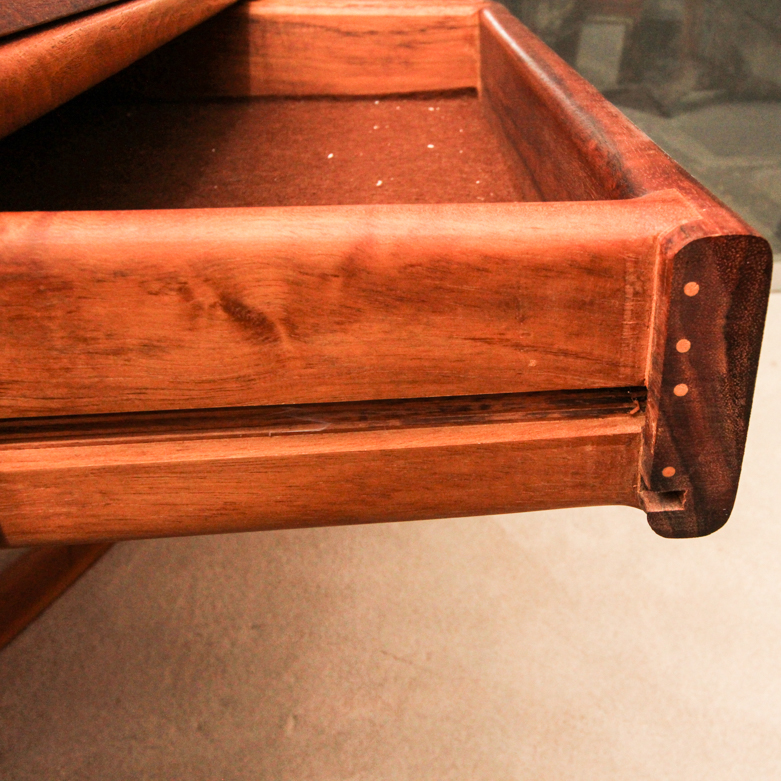 Hand Made Walnut Roll Top Desk By Herzog