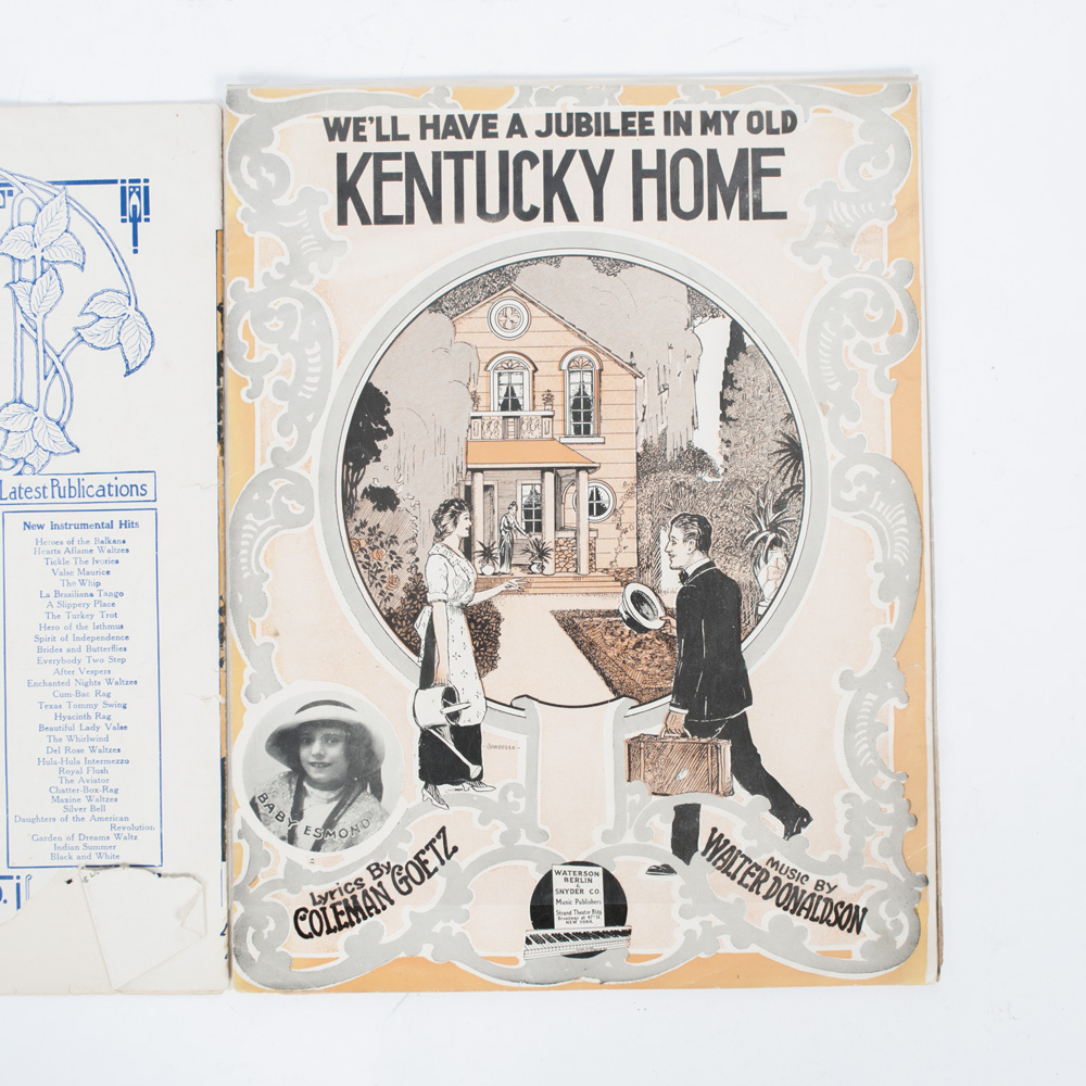 Vintage Sheet Music for Folk Songs