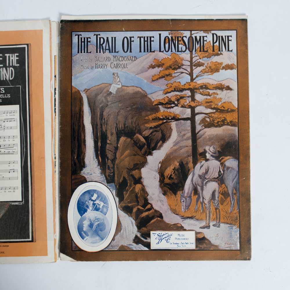 Vintage Sheet Music for Folk Songs