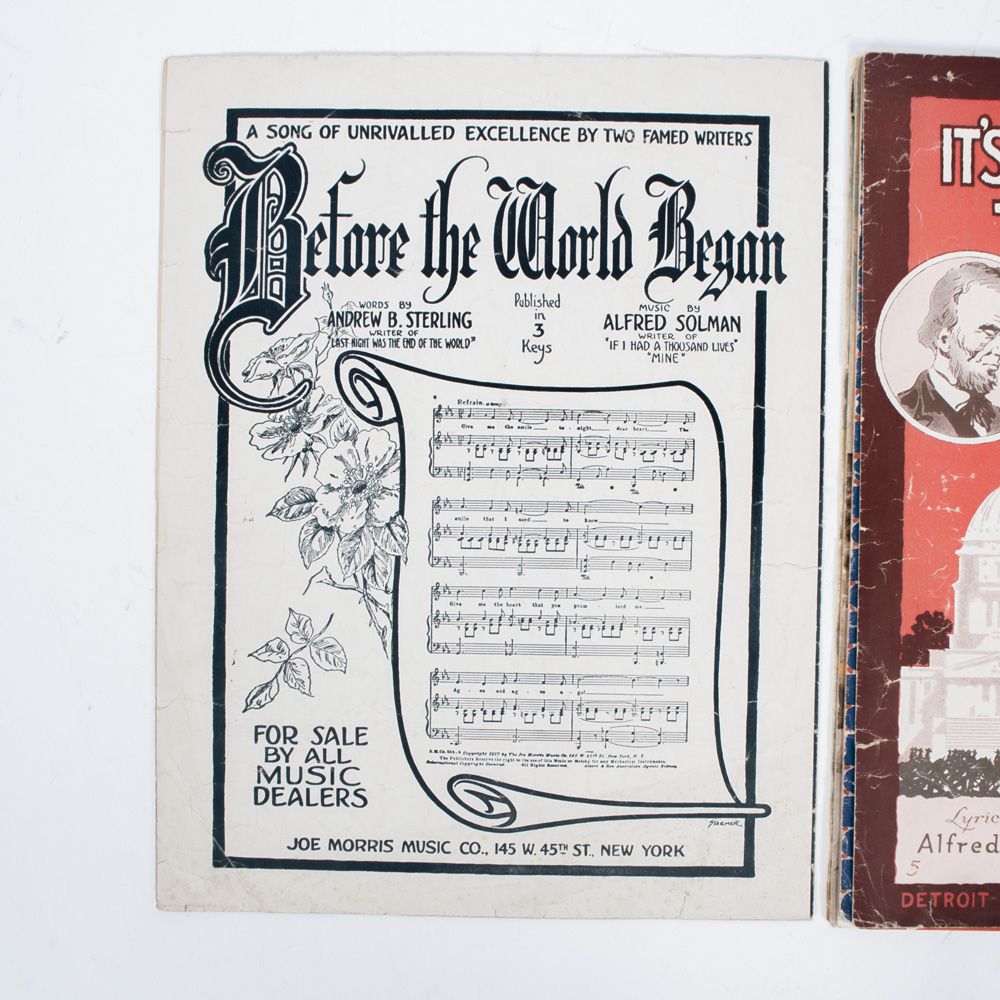 Vintage Sheet Music for Military Love Songs