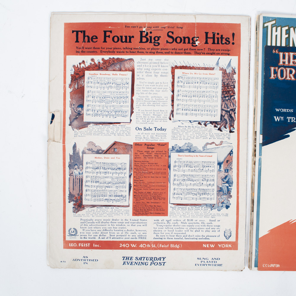 Vintage Sheet Music for Military Love Songs