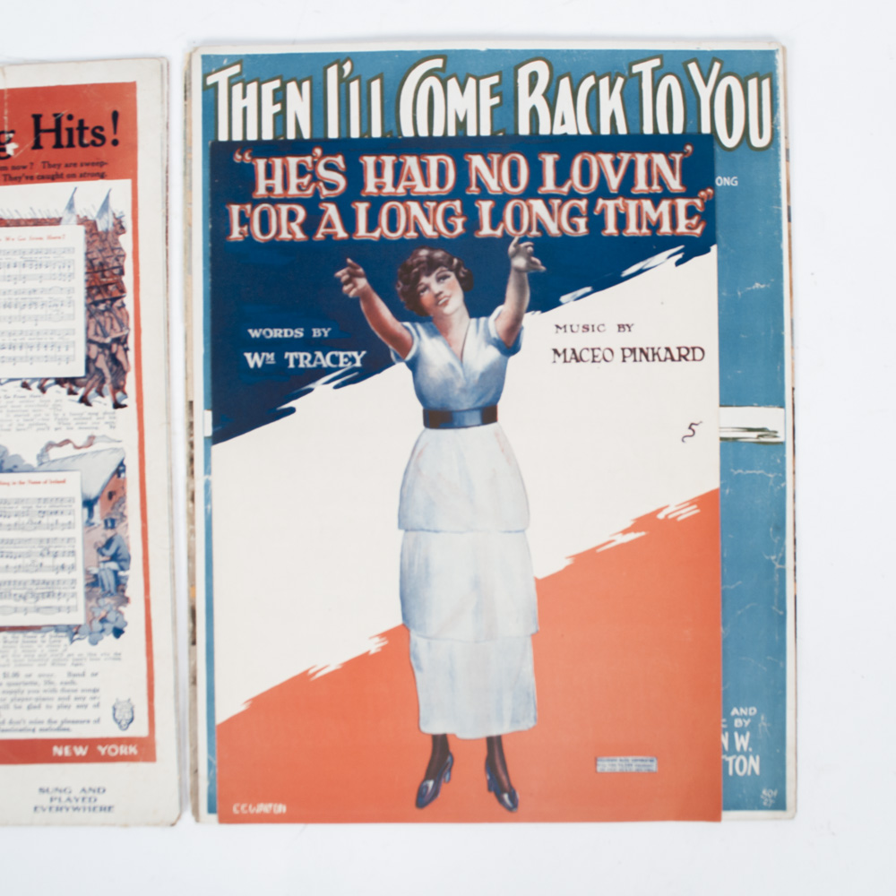 Vintage Sheet Music for Military Love Songs