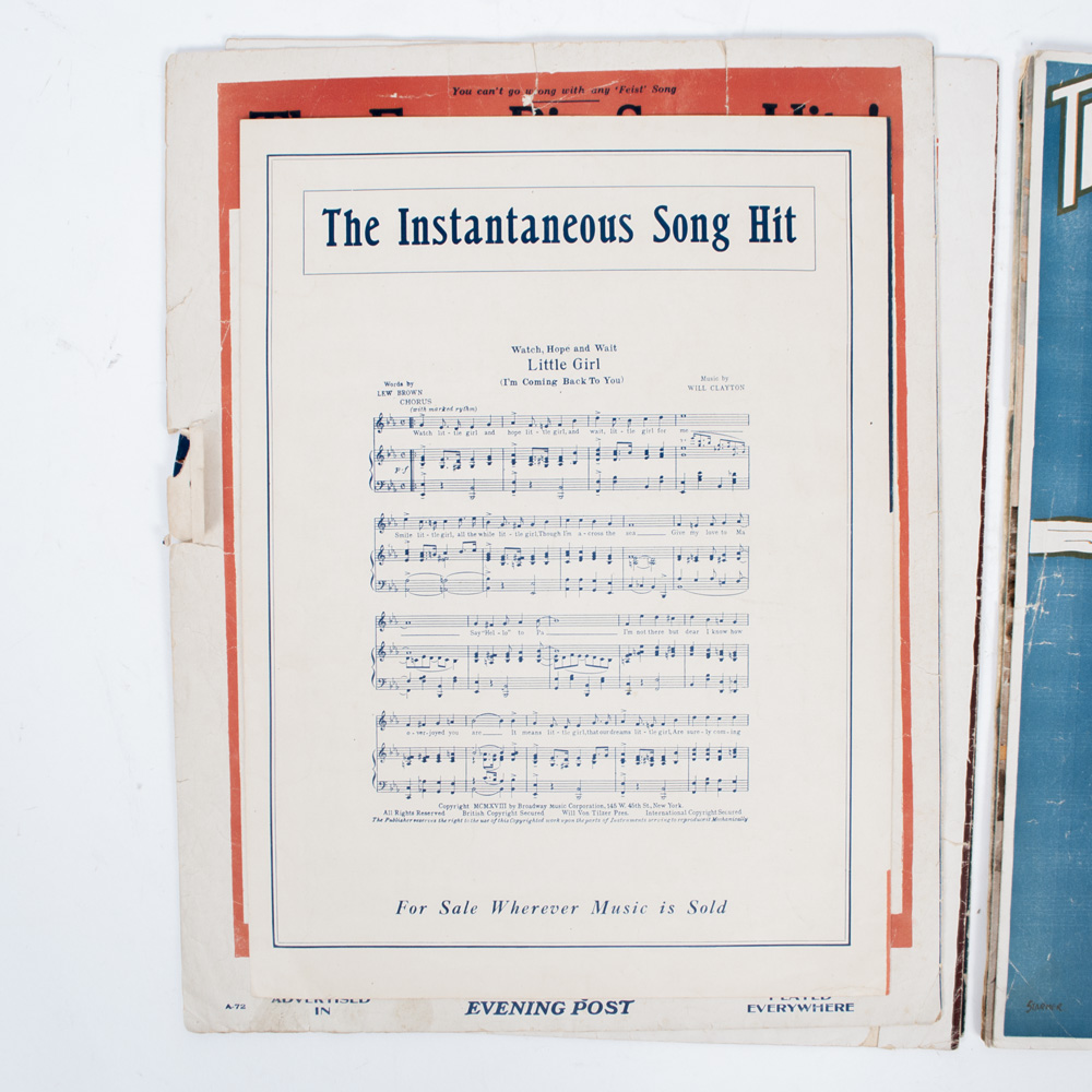 Vintage Sheet Music for Military Love Songs